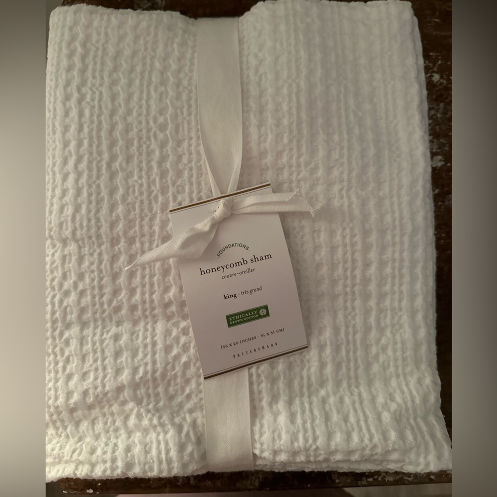 Brand new never used Pottery Barn shams